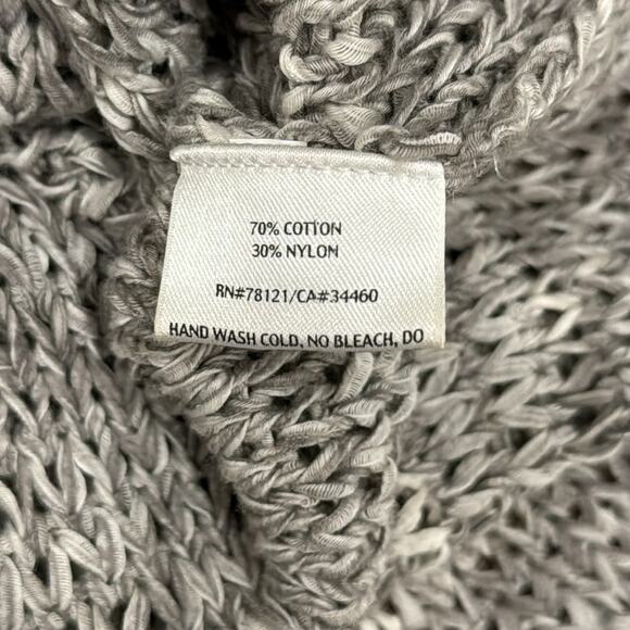 Eileen Fisher Women's Loose Knit Short Sleeve Sweater Gray White Size S - Picture 8 of 8